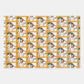 Moderne Fotos mit 3 Familienfamilien Muster Weihna Geschenkpapier Set (Vorderseite 3)