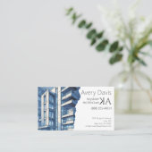 Moderne Fotos mit zweiseitigem Gebäude Visitenkarte (Stehend Vorderseite)