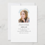 Moderne Fotos Rose & Gold Abschluss Einladung (Rückseite)