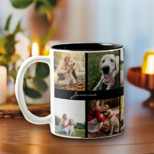 Moderne Fotos sammeln Hund Zweifarbige Tasse