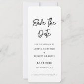 Moderne Fotos Save the Date Ankündigung (Rückseite)