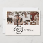 Moderne Fotos Verheiratet und fröhlich Feiertagskarte (Vorderseite)