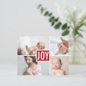 Moderne Fotos zur Geburtshilfeverkündung Feiertagspostkarte (Stehend Vorderseite)