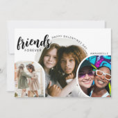 Moderne Fotosammlungsfreunde für immer Feiertagskarte (Vorderseite)