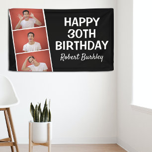 Moderne Fotostreifen   Geburtstagsbanner Banner