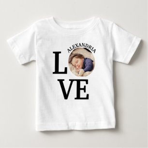 Moderne Fotovorlage für benutzerdefinierte Lieben Baby T-shirt