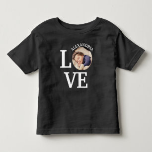 Moderne Fotovorlage für benutzerdefinierte Lieben Kleinkind T-shirt