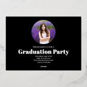 Moderne Fotovorlage für den Gold Graduate Folieneinladung (Rückseite)