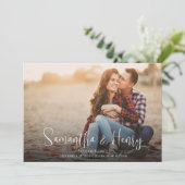 Moderne Fotovorlage Hochzeit speichern das Datum Save The Date (Stehend Vorderseite)