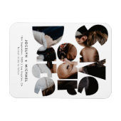 Moderne Fotovorlage Save the Date Hochzeit Magnet (Horizontal)
