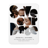 Moderne Fotovorlage Save the Date Hochzeit Magnet (Vertikal)