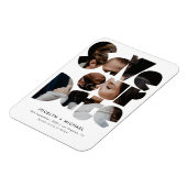 Moderne Fotovorlage Save the Date Hochzeit Magnet (Linke Seite)