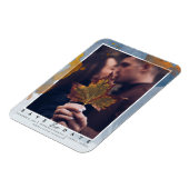 Moderne Fotovorlage Save the Date Hochzeit Magnet (Linke Seite)