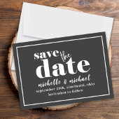 Moderne Fotovorlage Save the Date Typografie