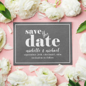 Moderne Fotovorlage Save the Date Typografie