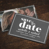Moderne Fotovorlage Save the Date Typografie