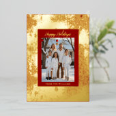Moderne Fouler Weihnachtskarte Vorlage Holiday Red (Stehend vorne)