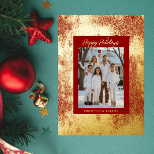 Moderne Fouler Weihnachtskarte Vorlage Holiday Red