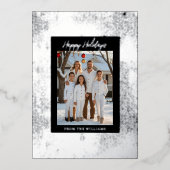 Moderne Fouler Weihnachtskarte Vorlage Urlaub Schw (Vorderseite)