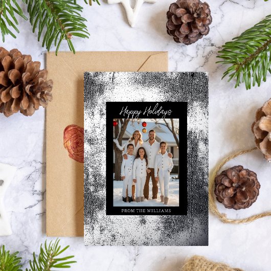 Moderne Fouler Weihnachtskarte Vorlage Urlaub Schw