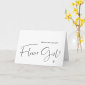 Moderne Fragend Blumen-Girl-Hochzeitskarte Karte (Gelbe Blume)