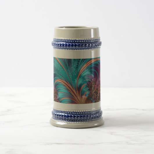 Moderne Fraktal Art Bierglas (Mittel)