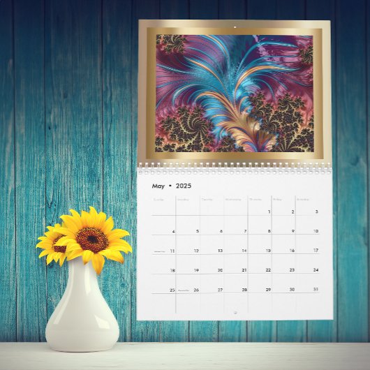 Moderne Fraktal Kunst Abstrakt jedes Jahr Kalender