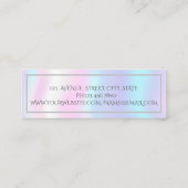 Moderne Frame Holographic Instagramm Social Media Mini Visitenkarte (Rückseite)