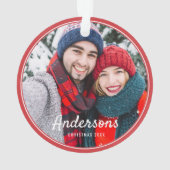 Moderne Frames Einfaches Foto Ornament (Rückseite)