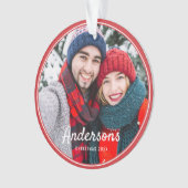 Moderne Frames Einfaches Foto Ornament (Vorderseite)