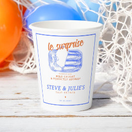 Moderne Französisch Sardinen Zinnfisch Papier Cups Pappbecher