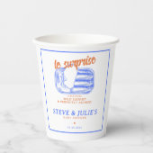 Moderne Französisch Sardinen Zinnfisch Papier Cups Pappbecher (Vorderseite)