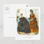 Moderne französische Damen, 1875 Postkarte (Vorne/Hinten)