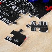 Moderne französische schwarze Collage Paris Puzzle (Seite)