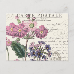 moderne französische Vintage-Blumen Postkarte