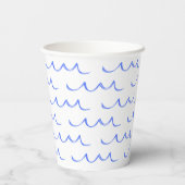 Moderne französische Wave Water Paper Cups Pappbecher (Rückseite)