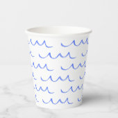 Moderne französische Wave Water Paper Cups Pappbecher (Vorderseite)