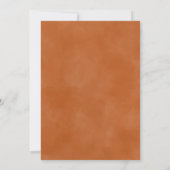 Moderne Frau an Brautparty Burnt Orange Einladung (Rückseite)