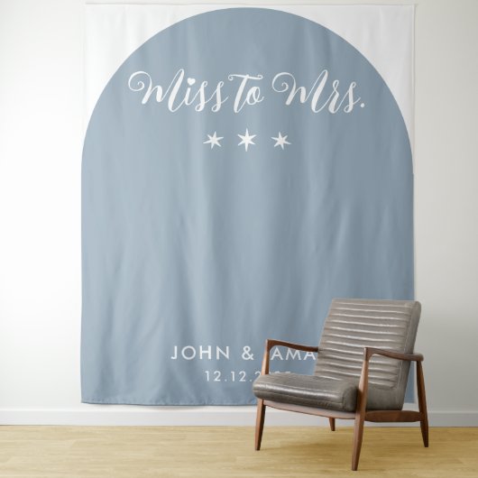 Moderne Frau Brautparty Blue Arch Wandteppich (Beispiel)