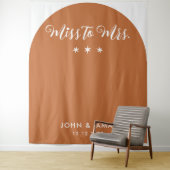 Moderne Frau Brautparty Terracotta Boho Wandteppich (Beispiel)