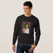 Moderne Frau Chic Minimalistischer Botanischer Abs Sweatshirt (Vorne ganz)