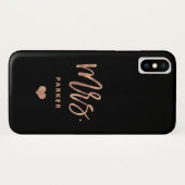 Moderne Frau des Bürsten-Skript-Imitat-Rosen-Gold| Case-Mate iPhone Hülle (Rückseite (Horizontal))