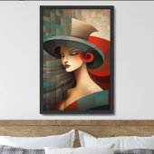 Moderne Frau in Hut Poster