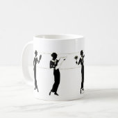 Moderne Frau Kaffeetasse (Vorderseite Links)