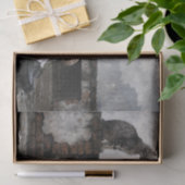 Moderne Frau mit Barett und Decoupage Katze Seidenpapier (Geschenk)