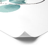 Moderne Frau mit Blume Art Poster (Ecke)