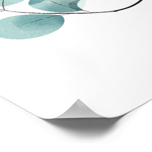 Moderne Frau mit Blume Art Poster (Ecke)