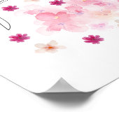 Moderne Frau mit rosa Blume Art Poster (Ecke)