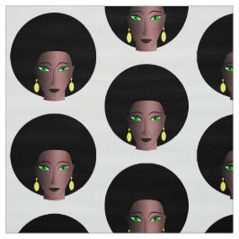 MODERNE FRAU MIT STILVOLLER AFRO-MOTIF STOFF
