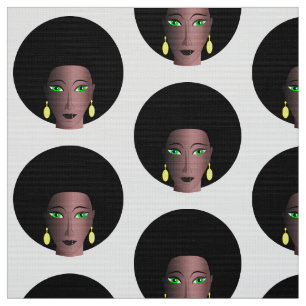 MODERNE FRAU MIT STILVOLLER AFRO-MOTIF STOFF
